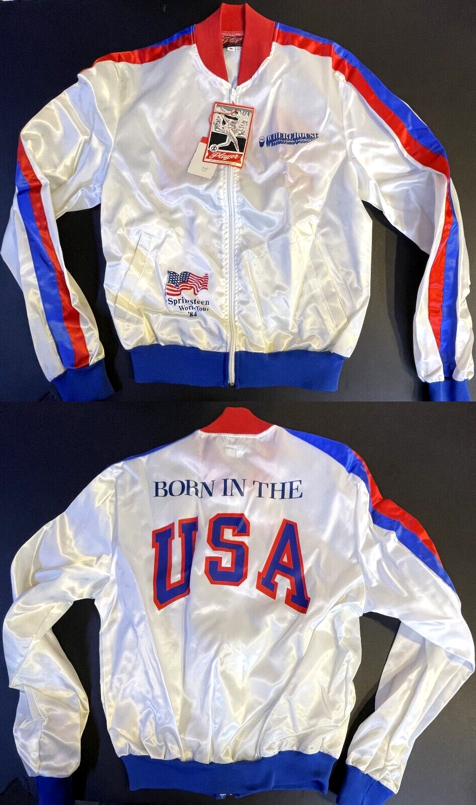 BRUCE SPRINGSTEEN Born In The USA ORIGINAL 1984 TOUR JACKET Satin