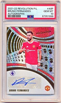 2021-22 Revolution EPL Bruno Fernandes Autographs Auto #A-BF PSA 10 - POP 5