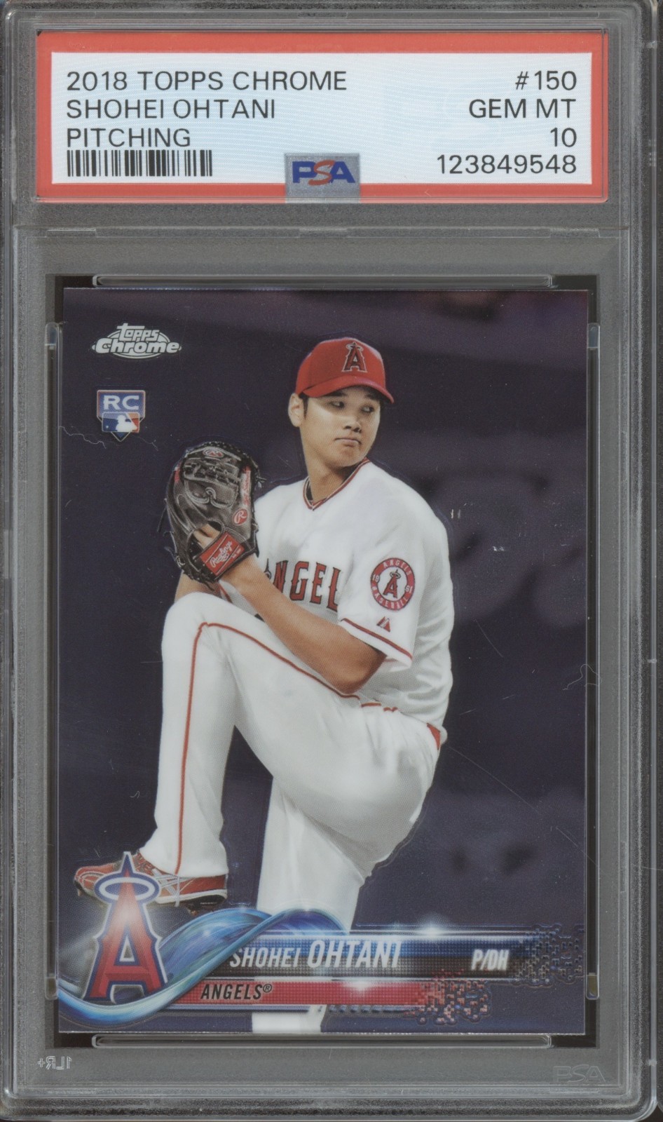 2018 Topps Chrome Pitching #150 Shohei Ohtani RC Rookie Gem Mint PSA 10