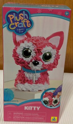 72889 - Kitty Figure, Plush Craft, by Orb Factory - 3D Fabric Fun - For Ages 5+