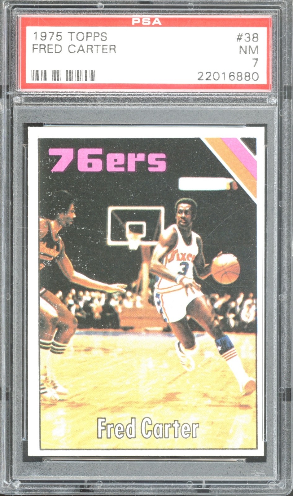 1975 Topps Basketball #38 Fred Carter Near Mint PSA 7