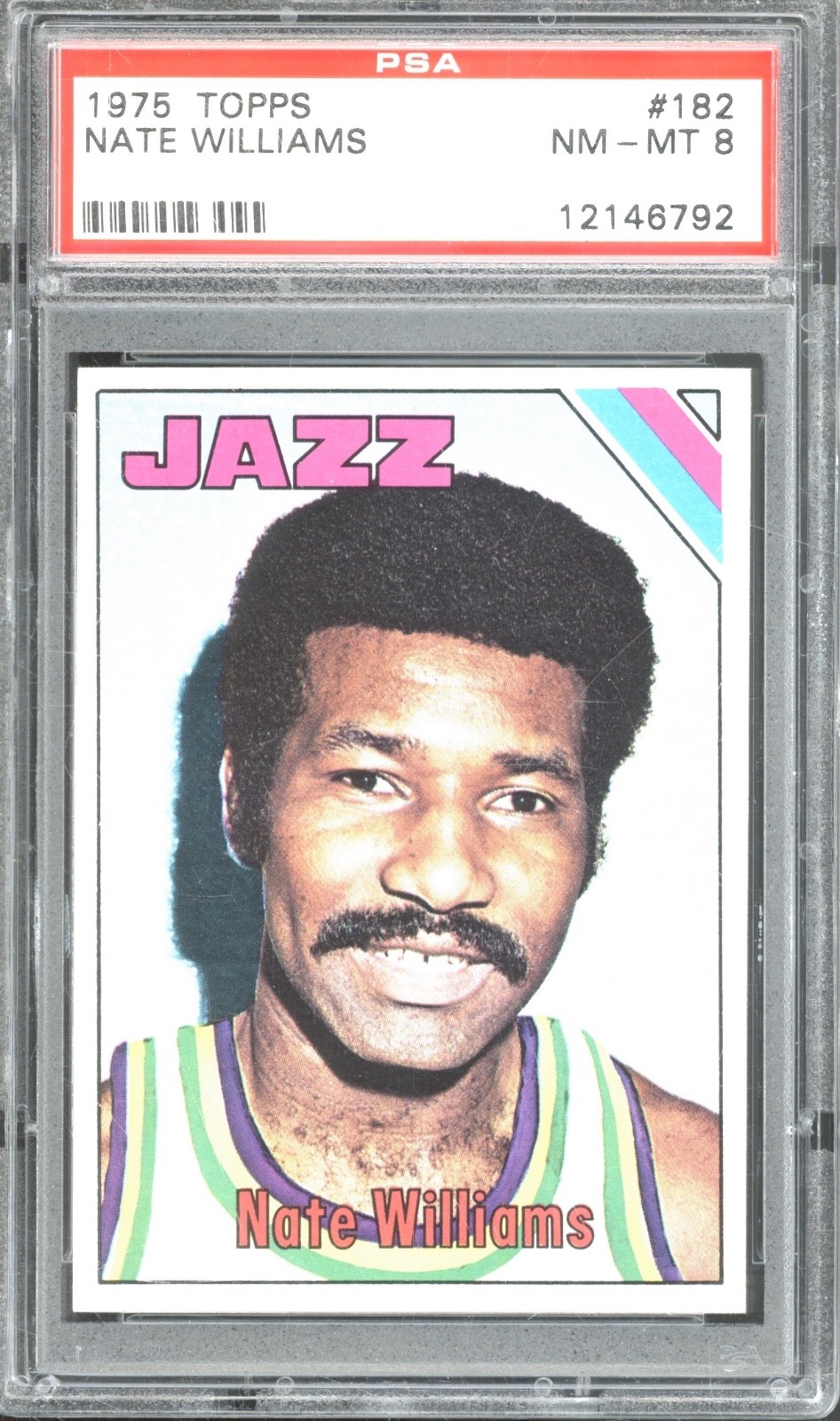1975 Topps Basketball #182 Nate Williams NM-MT PSA 8