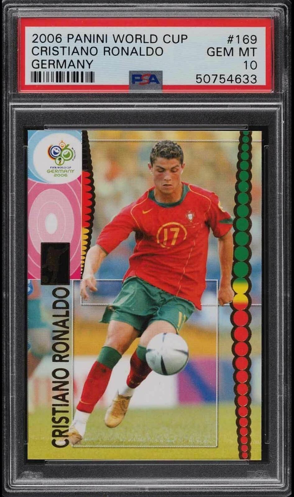 2006 Panini World Cup Cristiano Ronaldo Germany PSA 10 GEM 2006 Panini World Cup Cristiano Ronaldo Germany PSA 10 GEM