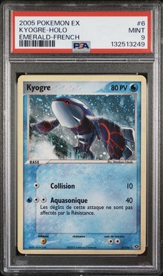 2005 Pokemon FRENCH EX Émeraude-Emerald Kyogre Holo 6/106 PSA 9 MINT