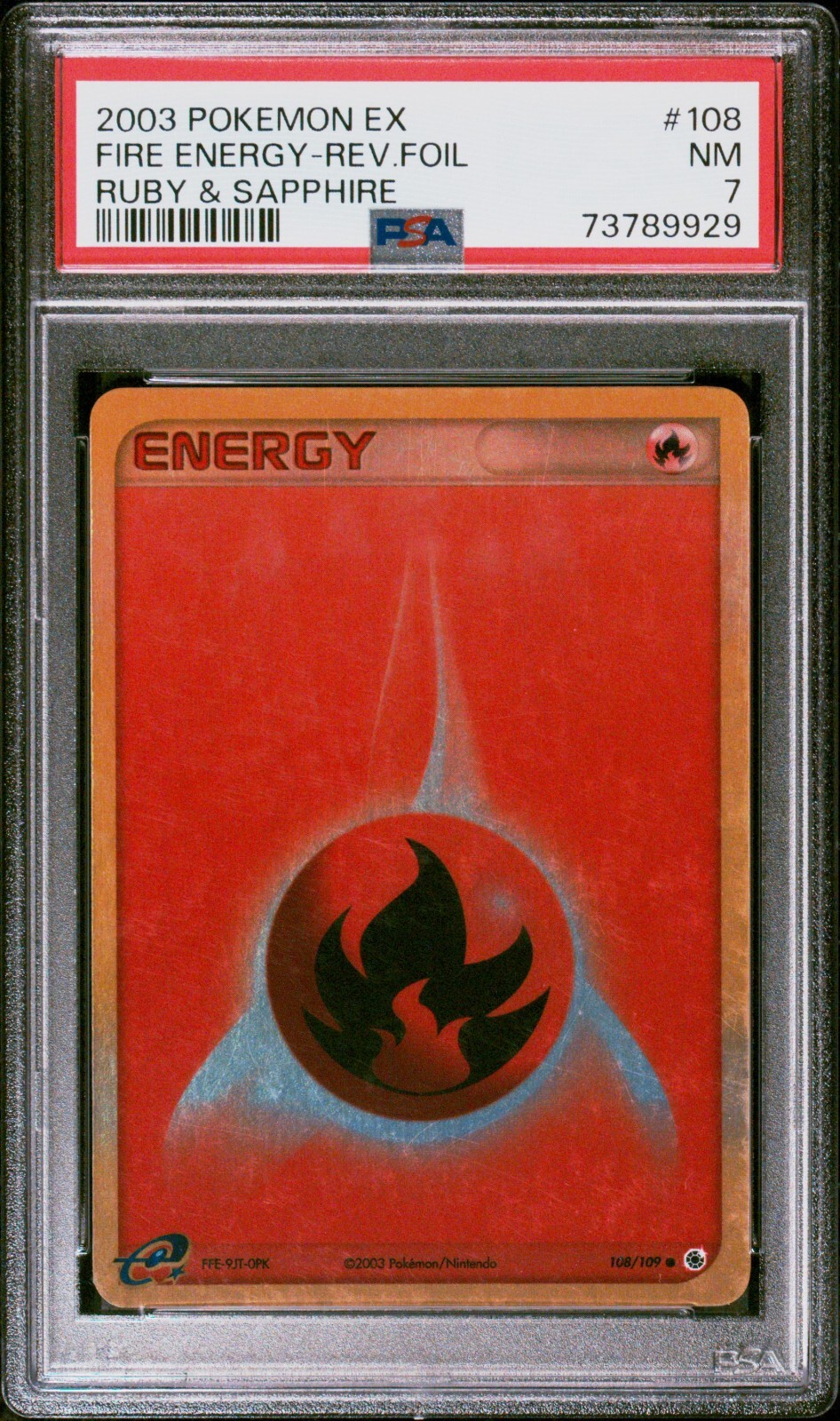 Pokémon Fire Energy EX Ruby and Sapphire 108/109 Reverse
