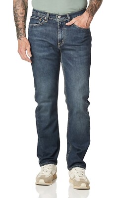 LEVIS 505 Flex Eco Perform Regular Fit Jeans Stretch Straight Dk Blue 31x34