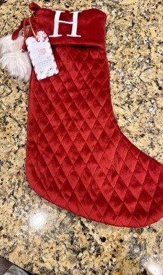 North Pole Red Quilted Style Stocking 20