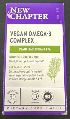 New Chapter Vegan Omega-3 Complex 30 Softgels Exp.04/2026 (L2)