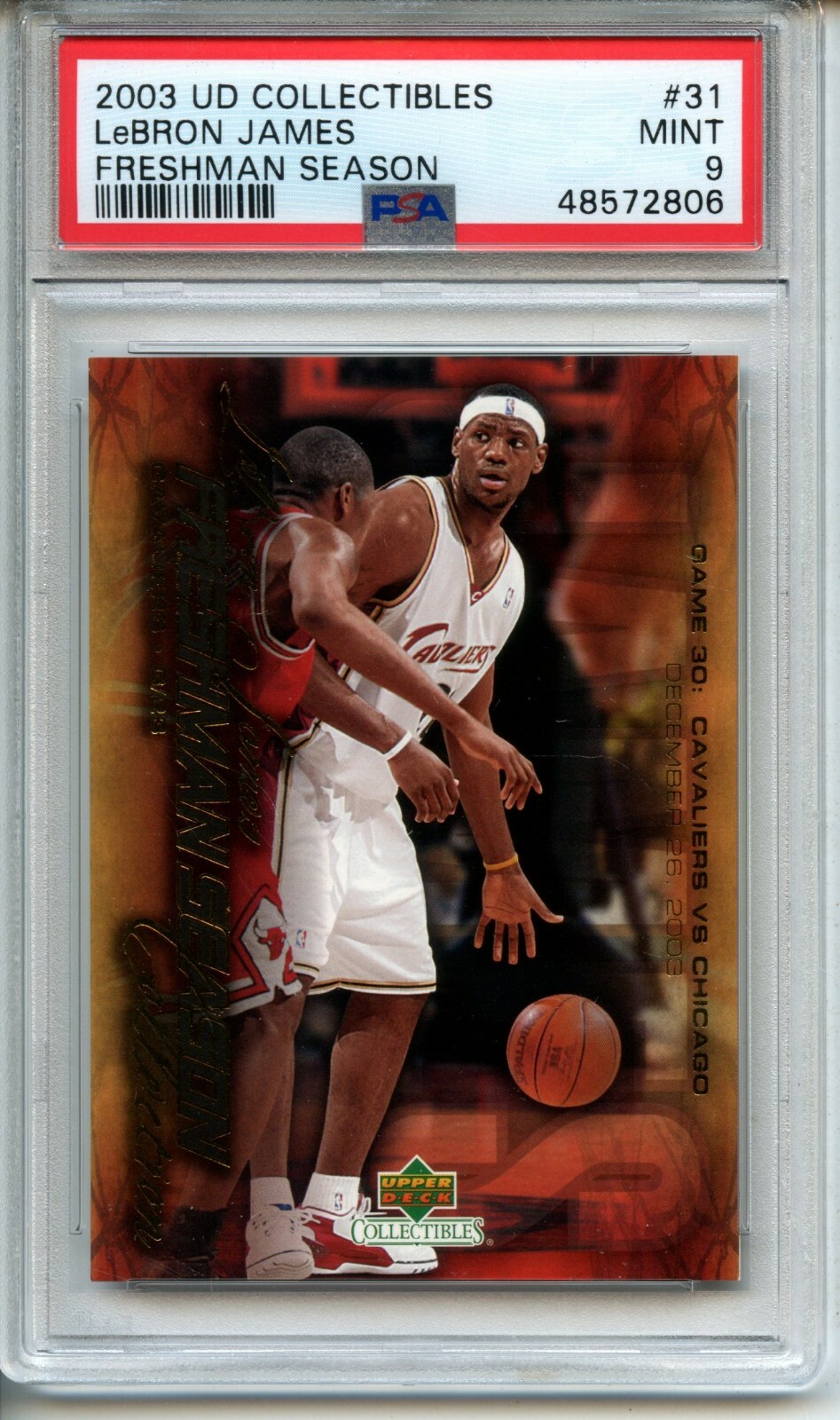 2003 Upper Deck #31 LeBron James Rookie Card PSA 9 Mint