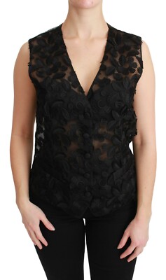 DOLCE & GABBANA Vest Waistcoat Floral Brocade Top Gilet IT44 / US10/ L RRP $1400