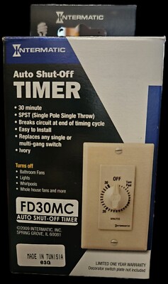Intermatic Auto Shut-Off Timer 30 Min. Mod.FD30MC