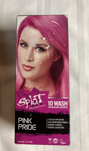 Splat Pink Pride Temporary Hair Dye 10 Wash/Bleach Free 6 fl Oz. New in Box