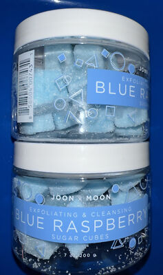 JOON MOON Blue Raspberry Exfoliating Cleansing Sugar Cubes Scrub Set Of Two 14oz