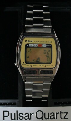 RARE VINTAGE PULSAR (SEIKO) Y765-5019 Digital Game WATCH 1982 - Boxed NOS Japan