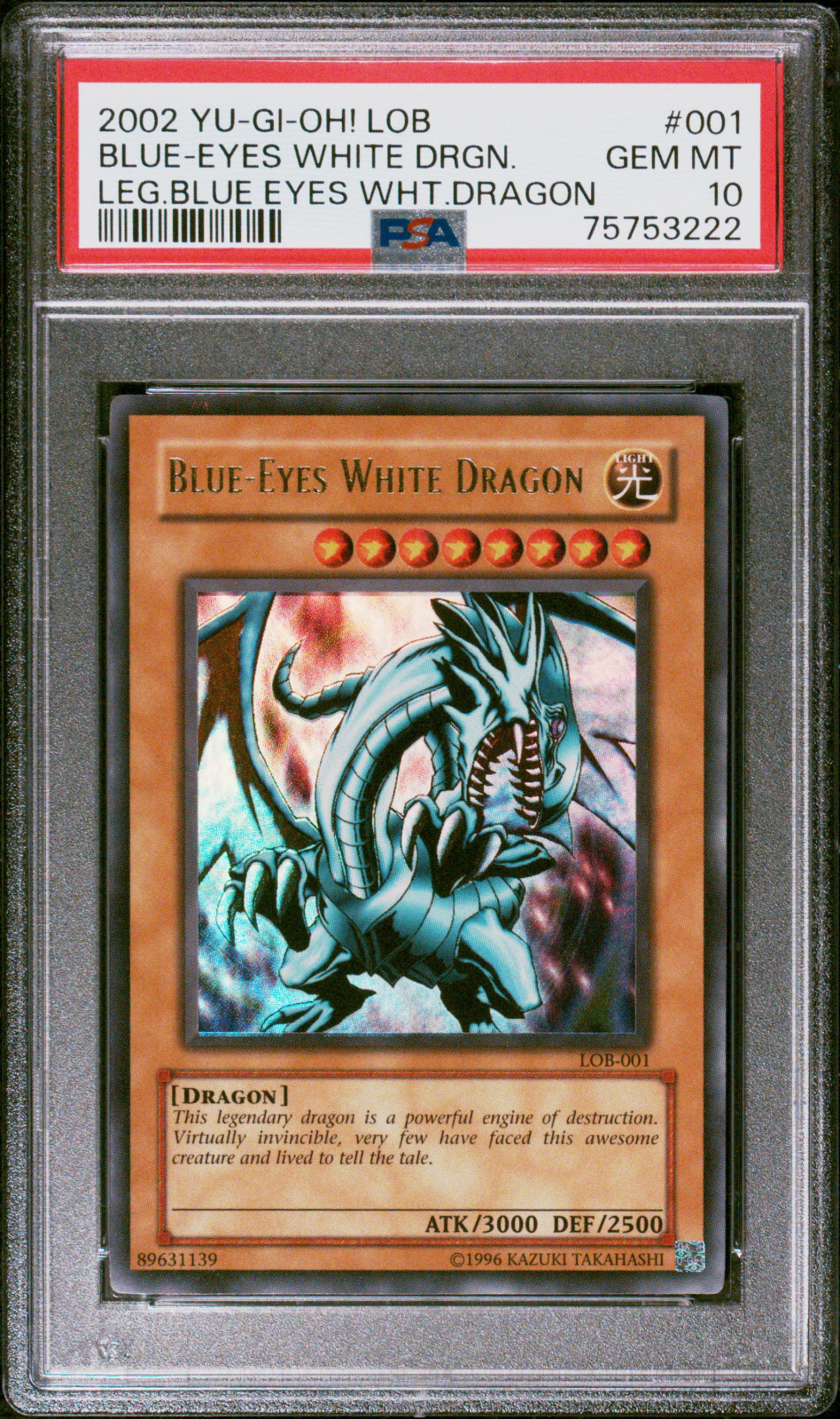 遊戯王 BLUE EYES WHITE DRAGON PSA10 PSA 10 Gem Mint Blue
