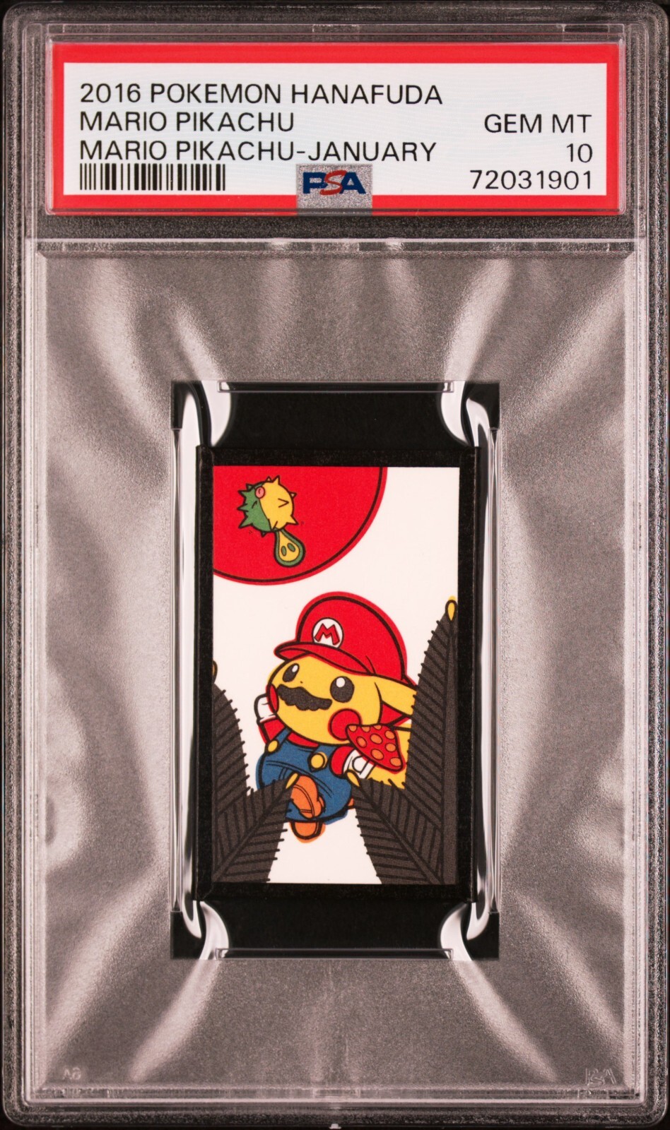Pokemon Mario Pikachu Rare Pokemon Hanafuda Card - PSA 10 Pokemon Mario Pikachu Rare Pokemon Hanafuda Card - PSA 10