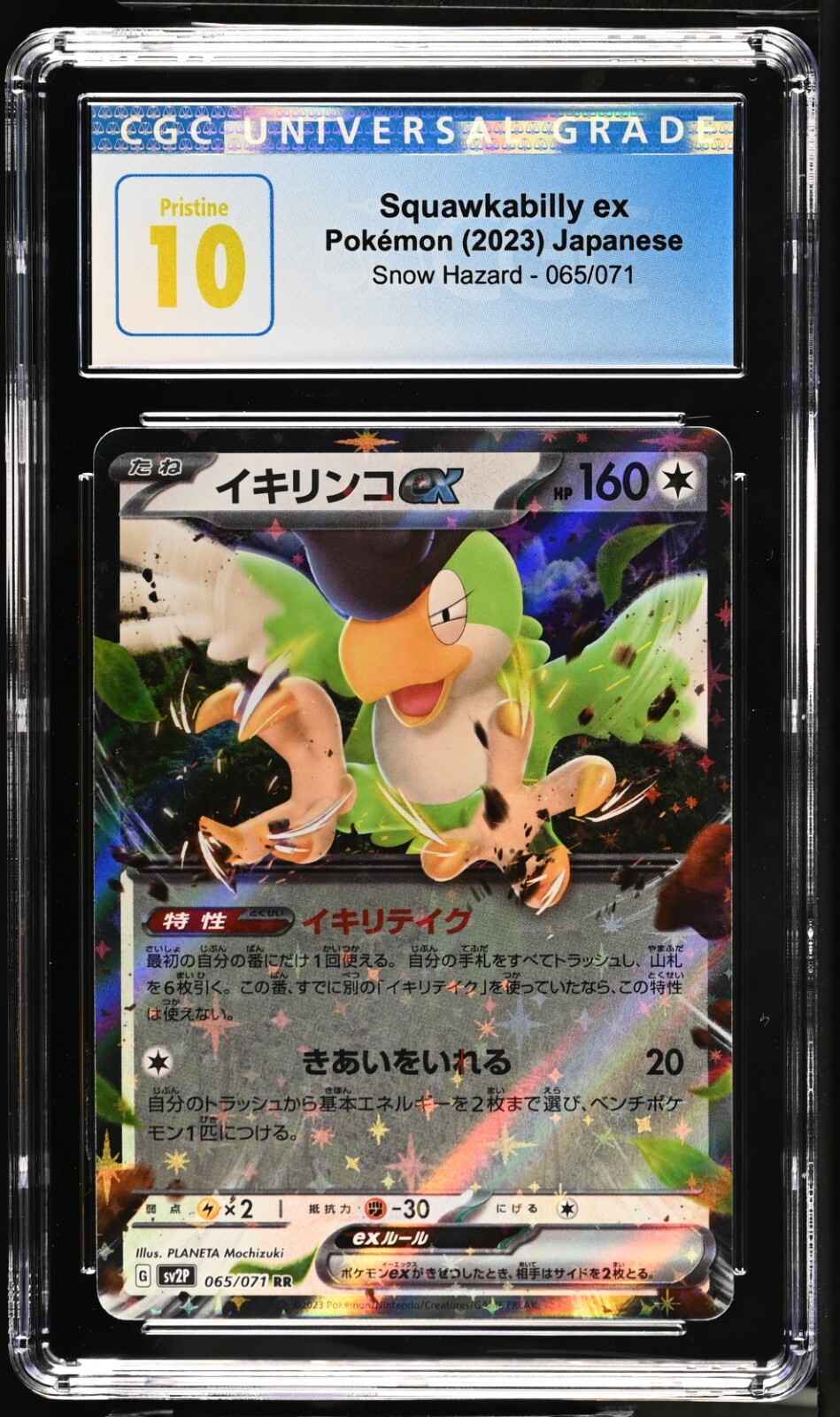 CGC Graded 10 Pristine Squawkabilly ex 065/071 Snow Hazzard CGC Graded 10 Pristine Squawkabilly ex 065/071 Snow Hazzard