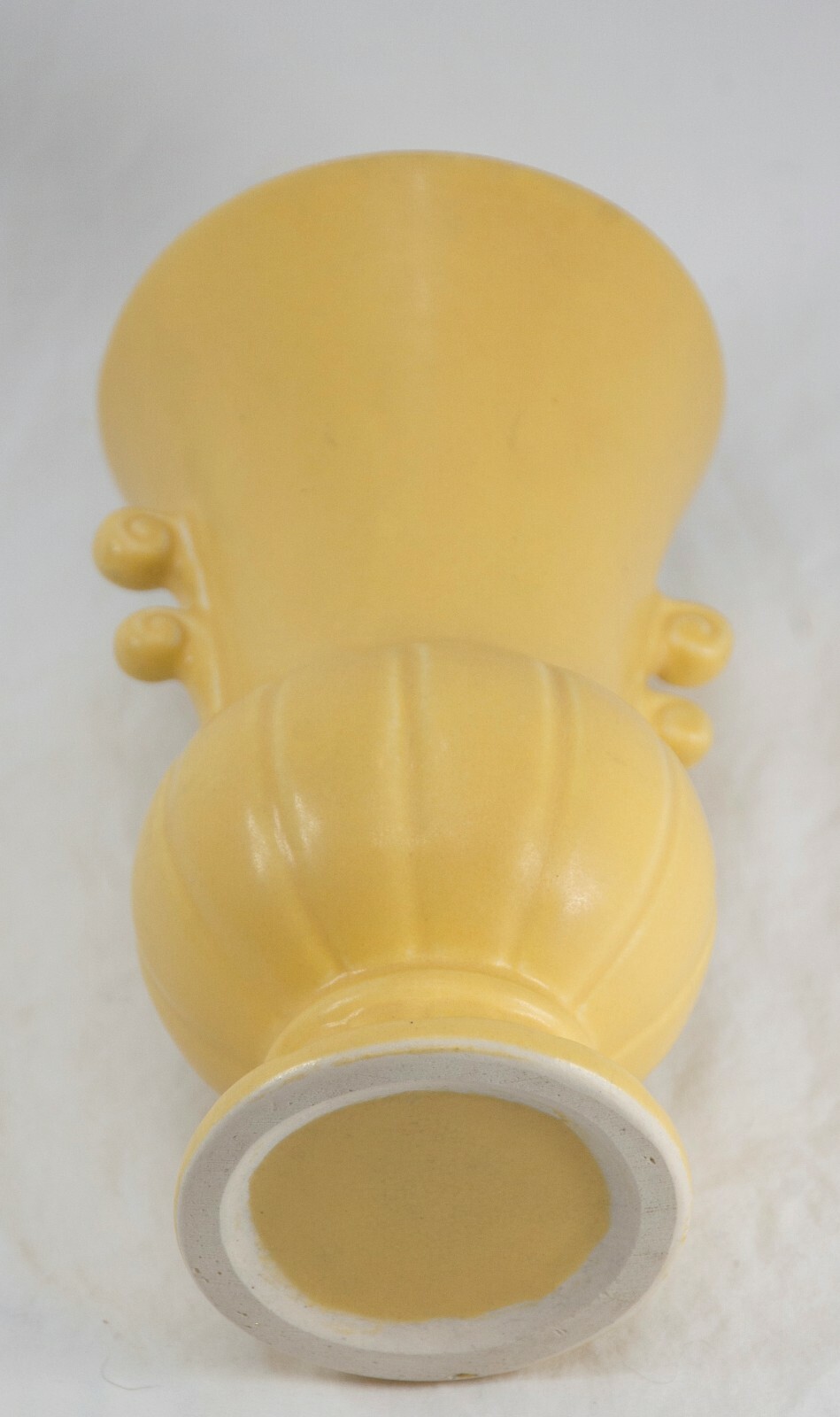 Vintage McCoy Pottery Vase Matte Yellow Unmarked 8-1/4”