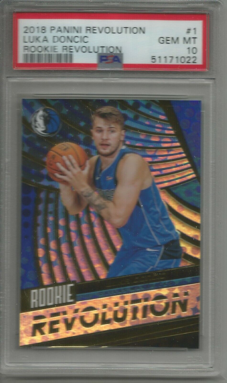 Luka Doncic 18/19 Panini Revolution Rookie (#1) PSA 10 Gem Luka Doncic 18/19 Panini Revolution Rookie (#1) PSA 10 Gem