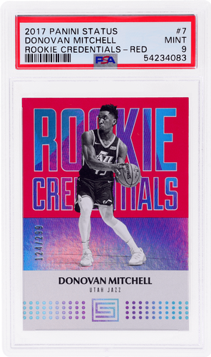 2017 Panini Status Donovan Mitchell Rookie Credentials Red
