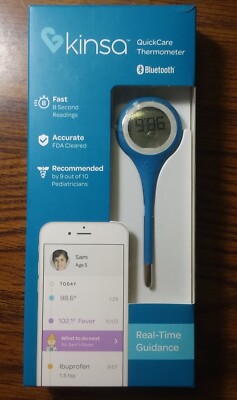Kinsa Bluetooth QuickCare Thermometer - Quick Care KSA-110 - Open Box