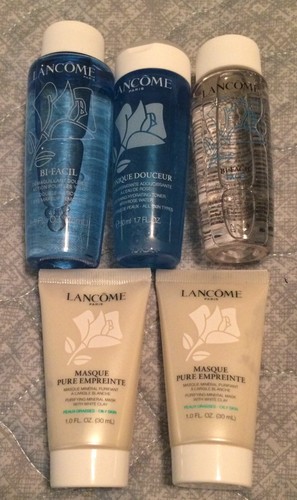 LANCOME LOT BIFACIL EYE FACE TONER MASQUE 5 GWP TRAVEL TRIAL NEW