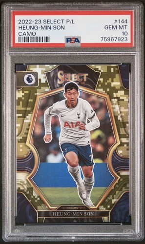 HEUNG MIN SON 2022-23 Panini Select EPL CAMO PRIZM /199 - PSA 10 - Pop 1