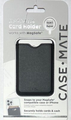Case-Mate - Magnetic Cardholder with MagSafe For iPhone 15/14/13/12 - Black