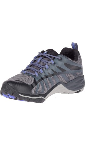 Merrell Siren Edge Q2 Hiking Black Blue Gray Trail Shoe Waterproof Women Size9.5