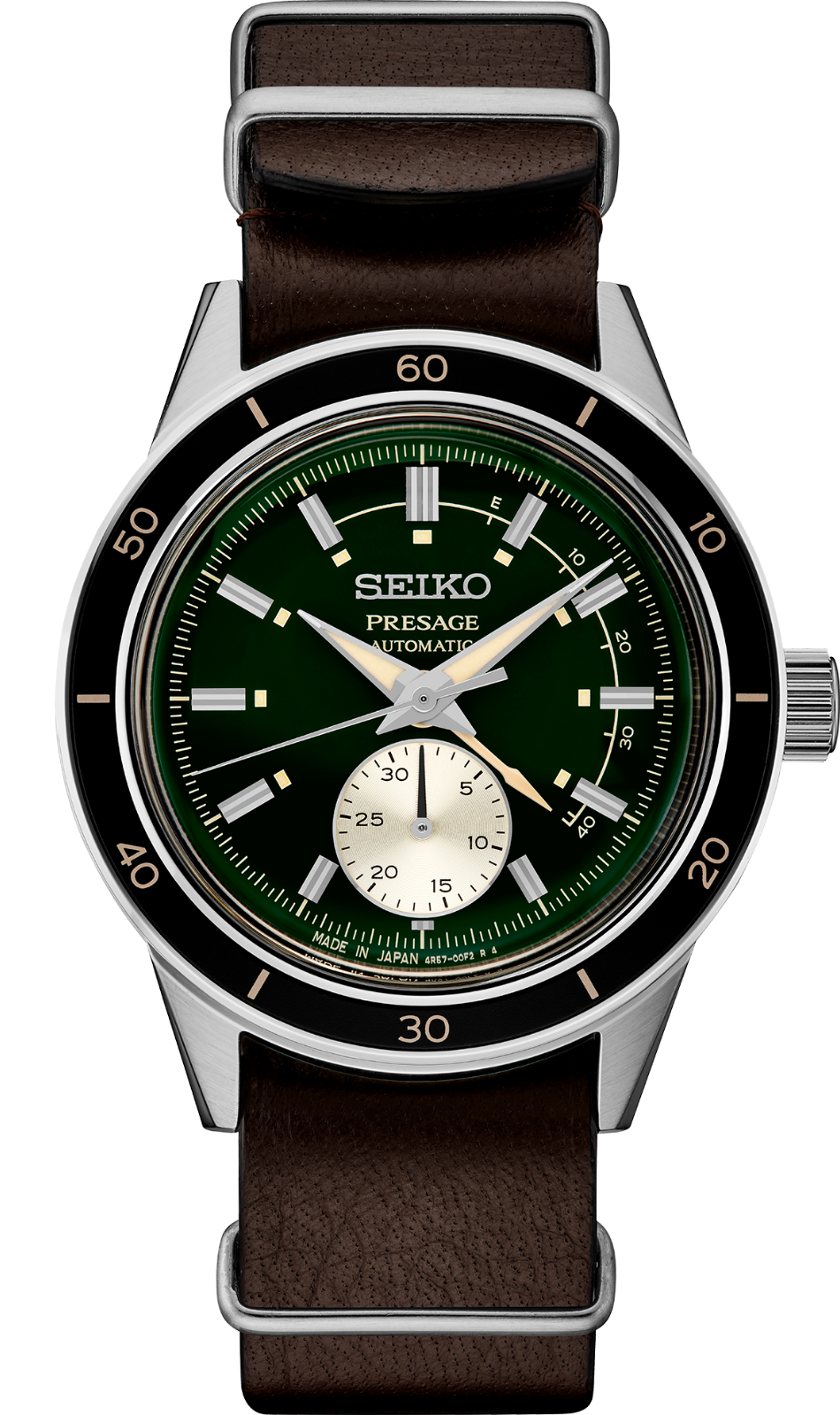 Pre-owned Seiko Presage Style '60s Collection Ssa451 Automatic 41mm Watch - Green Dial