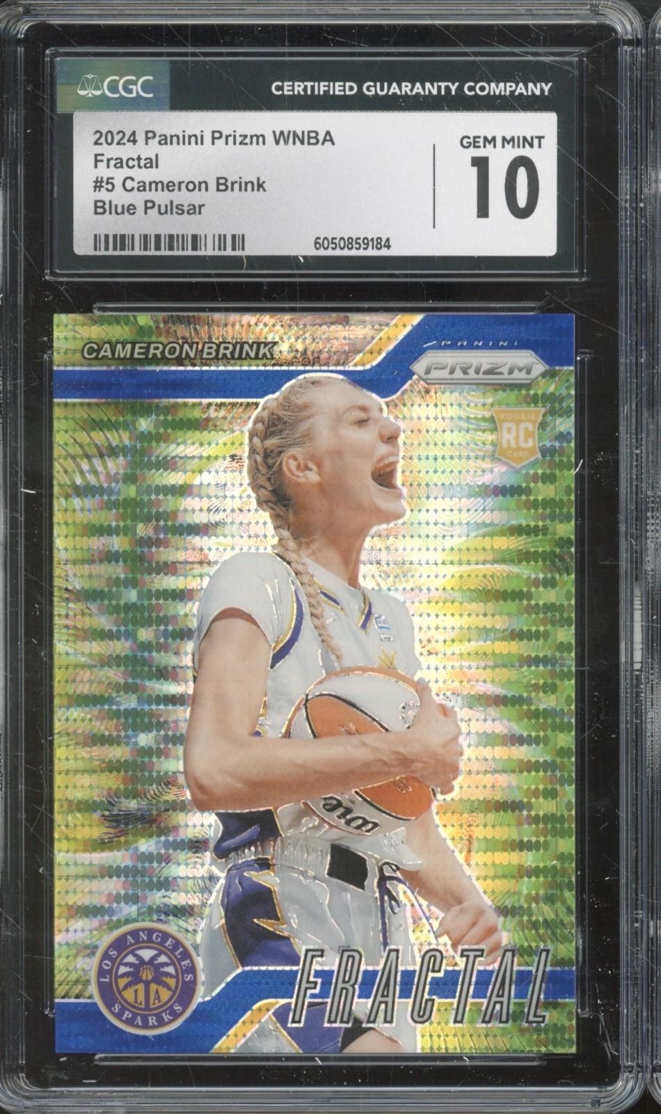 2024 Panini Prizm WNBA Fractal Blue Pulsar Cameron Brink /199 RC Gem Mint CGC 10