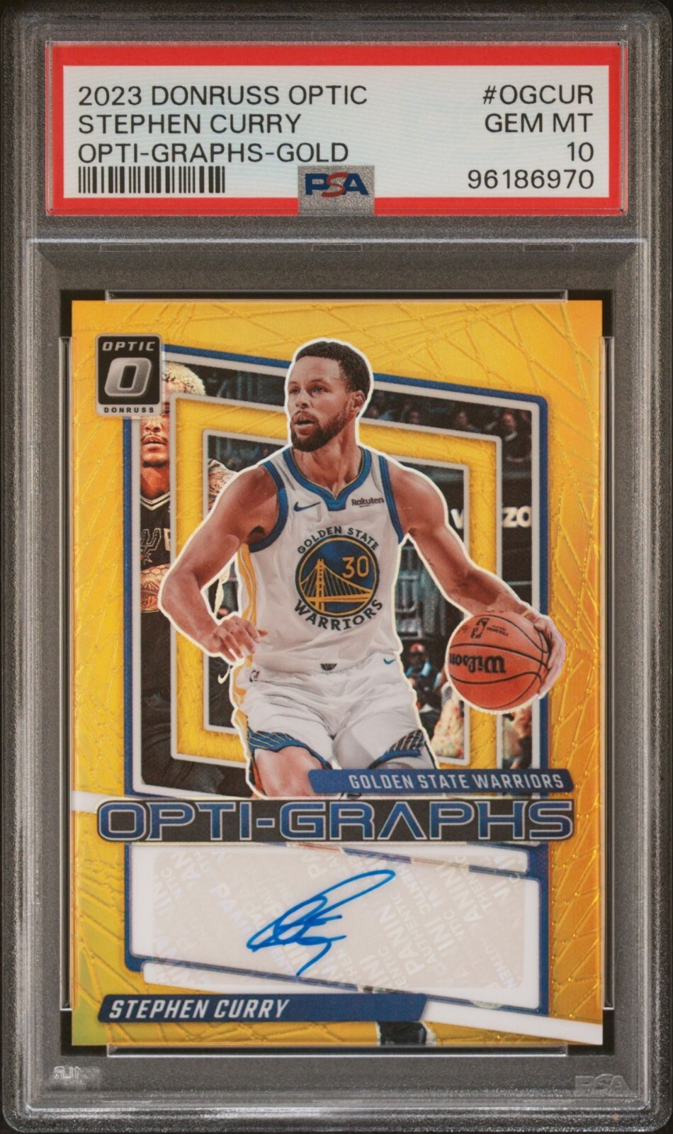 その他 PSA10 STEPHEN CURRY DONRUSS OPTIC NBA Stephen Curry 2023-24 Donruss Optic Opti-Graphs Gold Prizm
