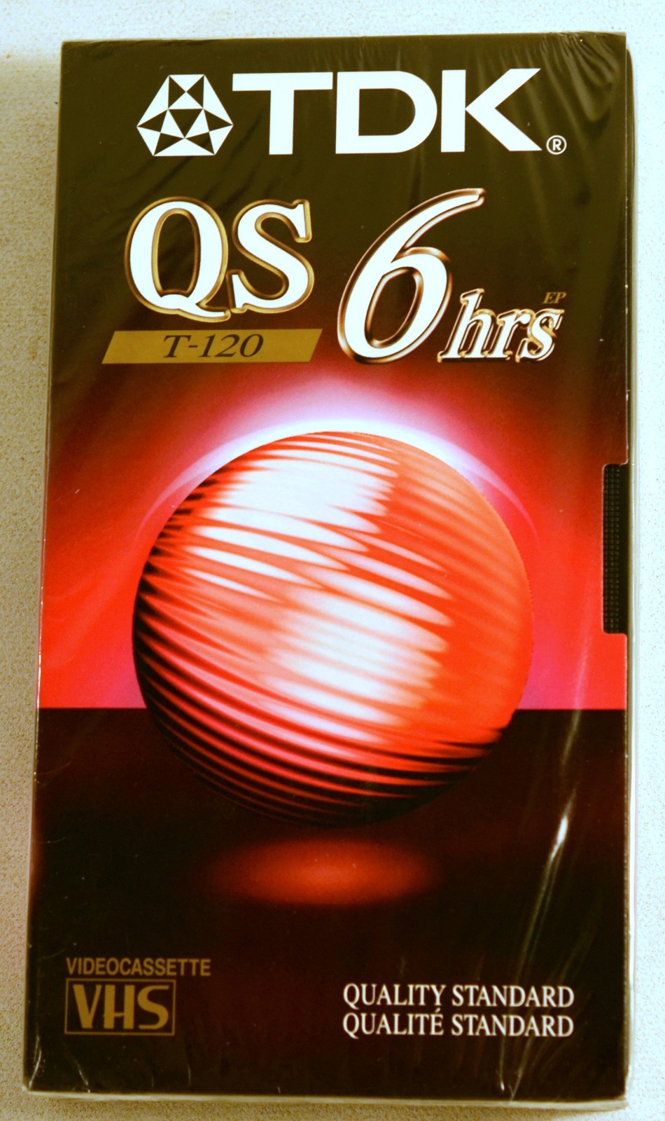 TDK Premium Quality VHS T-120 6hrs Blank Tapes 5pk Black