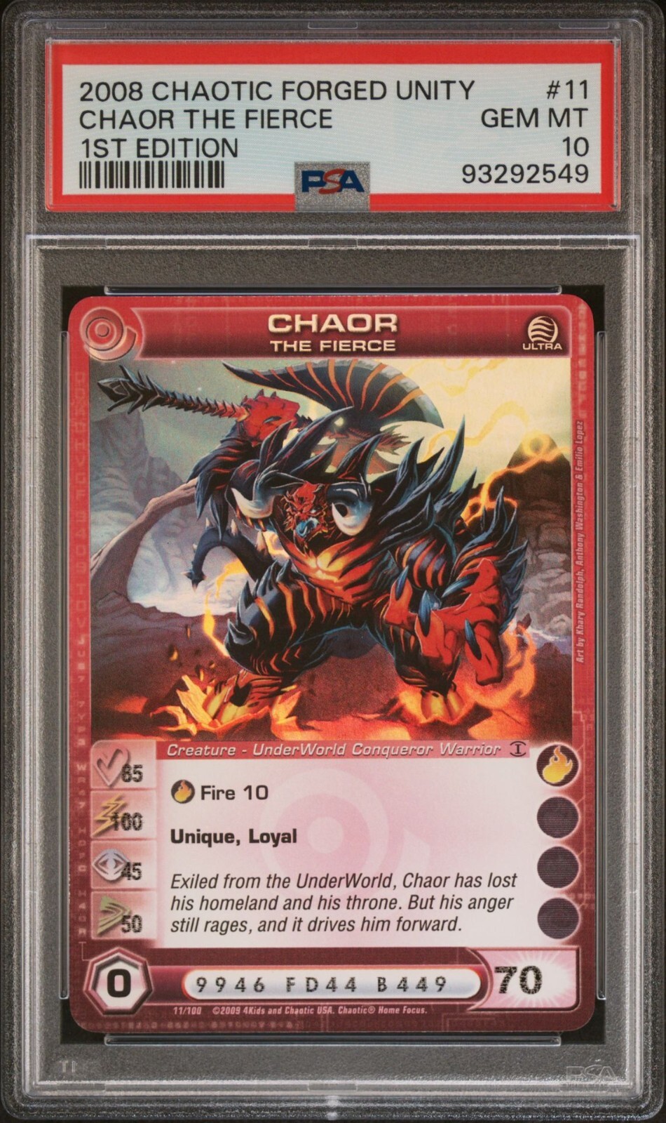 PSA 10 遠坂リン Chaos TCG Fate SEC PSA 10 Chaos TCG Fate Rin Tohsaka Stamp FE-010 SEC Foil 2018