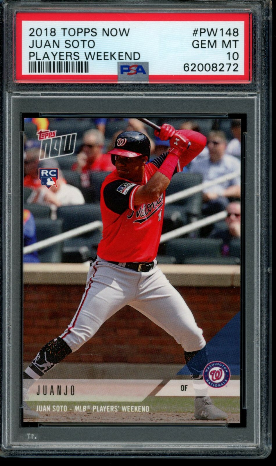 2018 Topps Now Players Weekend #PW148 Juan Soto RC SP PSA 10
