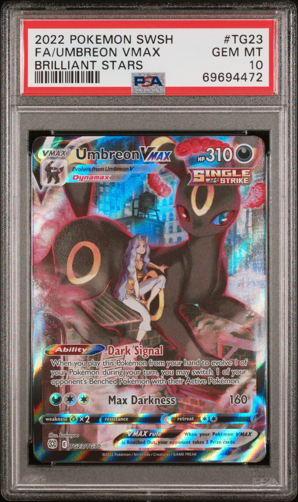 Pokemon Brilliant Stars Umbreon VMAX TG23/TG30 Trainer Pokemon Brilliant Stars Umbreon VMAX TG23/TG30 Trainer