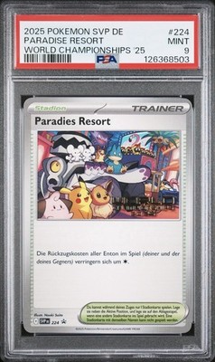 2025 Pokemon GERMAN World Championships Paradies-Paradise Resort SVP 224 PSA 9