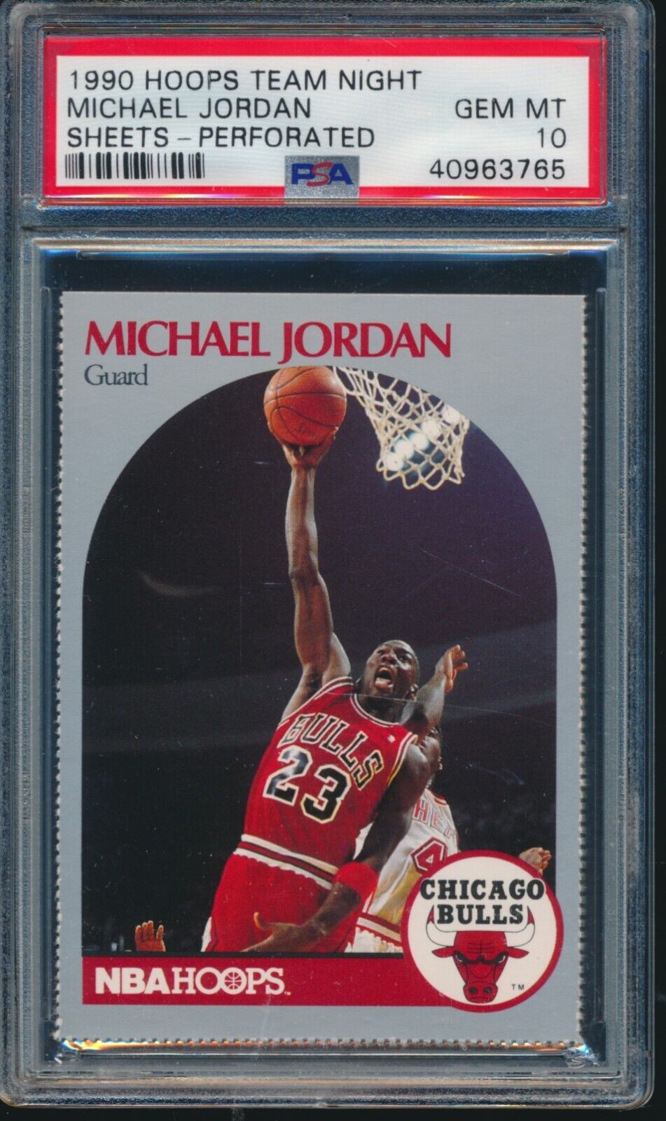 PSA 10 MICHAEL JORDAN 1990-91 90-91 Hoops Team Night Sheets PSA 10 MICHAEL JORDAN 1990-91 90-91 Hoops Team Night Sheets