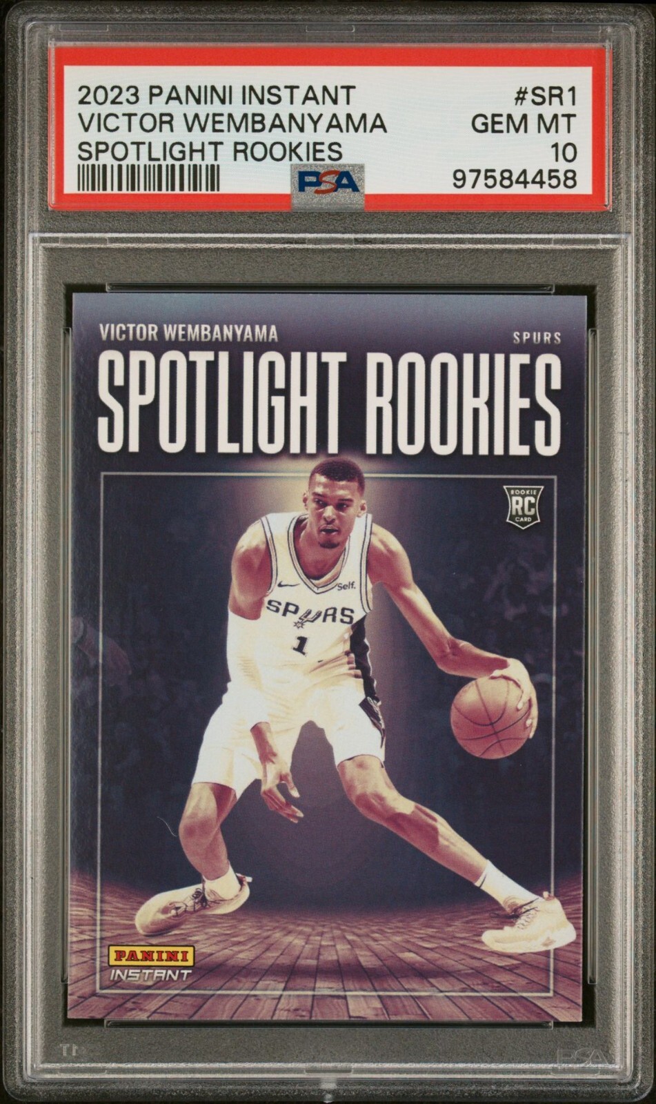 2023 INSTANT VICTOR WEMBANYAMA SPOTLIGHT ROOKIES 1/209 SPURS 2023 INSTANT VICTOR WEMBANYAMA SPOTLIGHT ROOKIES 1/209 SPURS