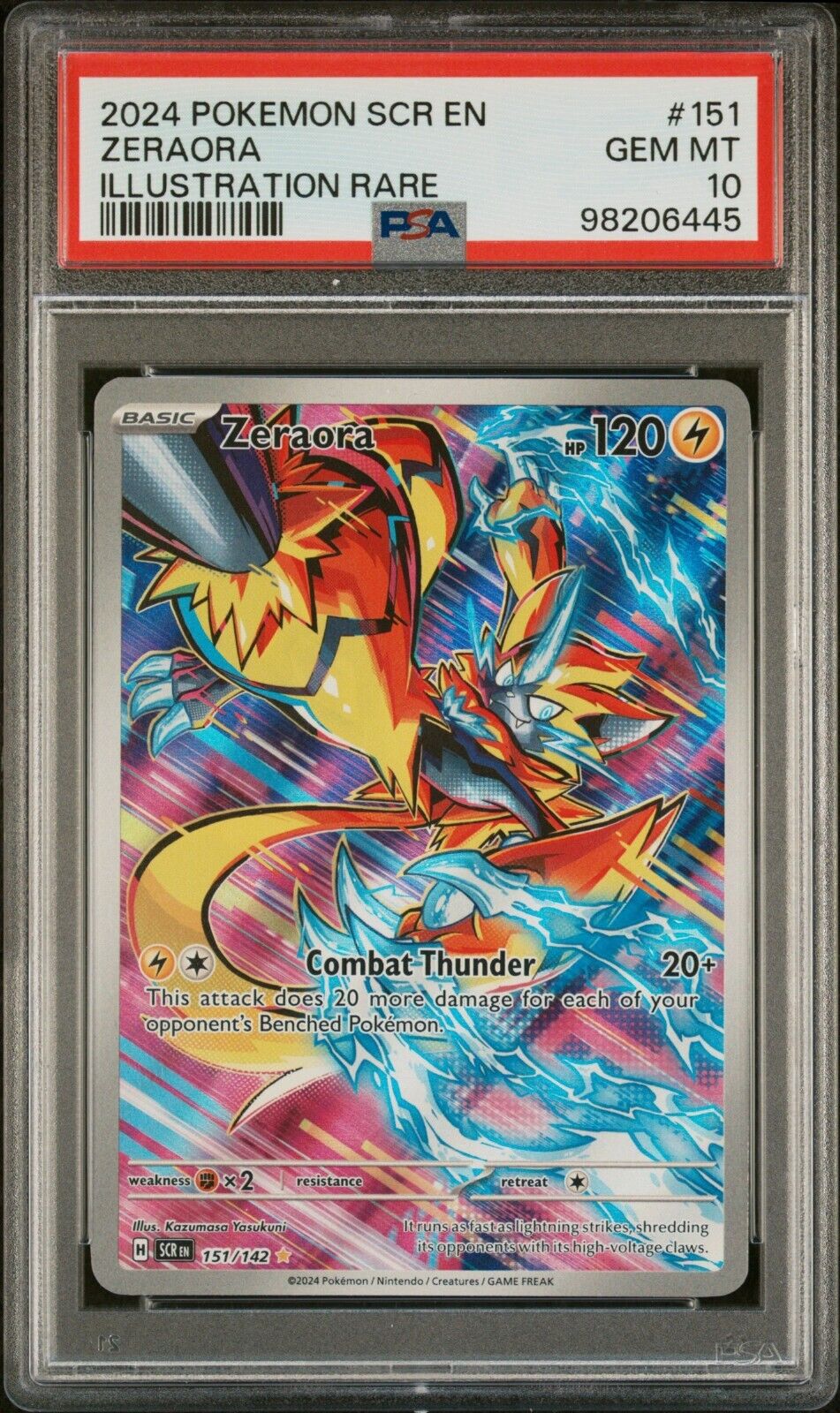 PSA 10 GEM MINT Zeraora Illustration Rare #151 2024 Pokemon PSA 10 GEM MINT Zeraora Illustration Rare #151 2024 Pokemon