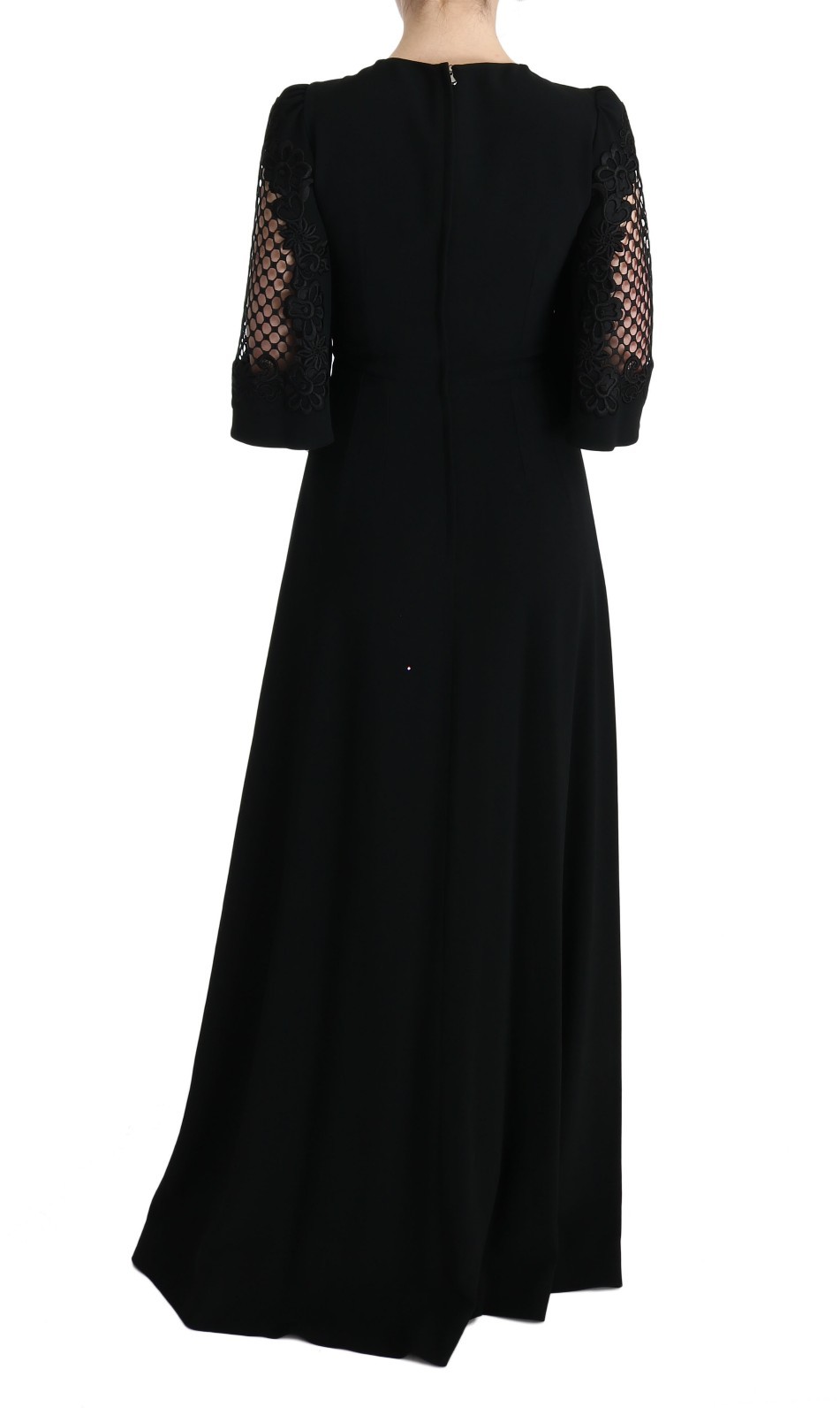 Pre-owned Dolce & Gabbana Dress Black Stretch Shift Long Maxi Gown S. It38 / Us4 Rrp $6000