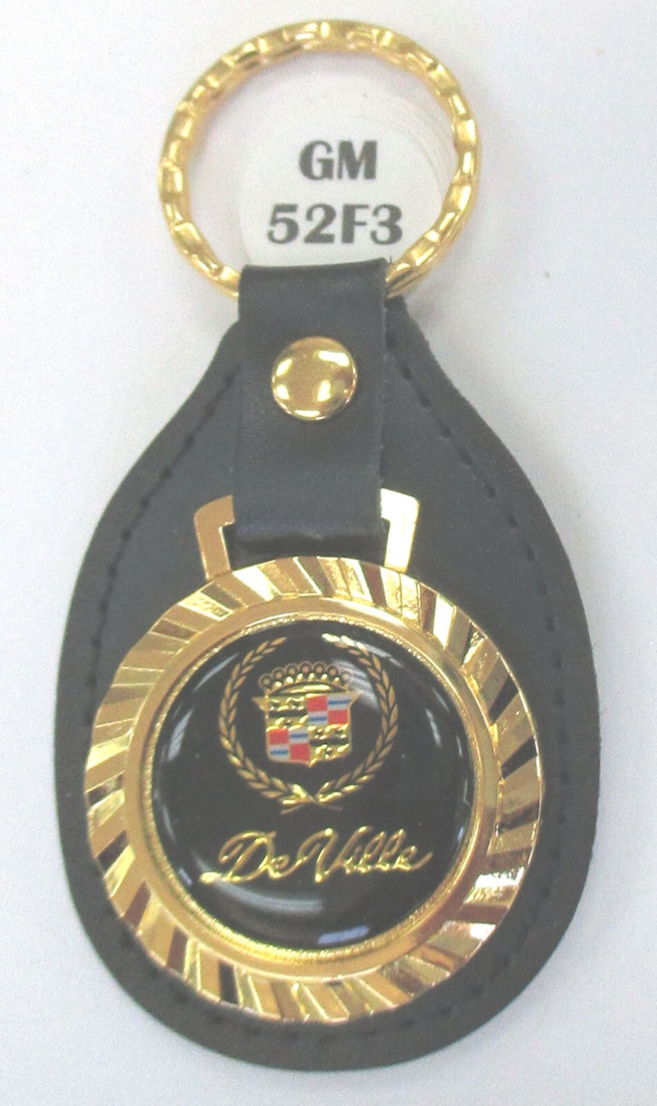 50 58 52タナカ様 Black De Ville 52F3 Royal Classic Gold Tone Leather Key Ring