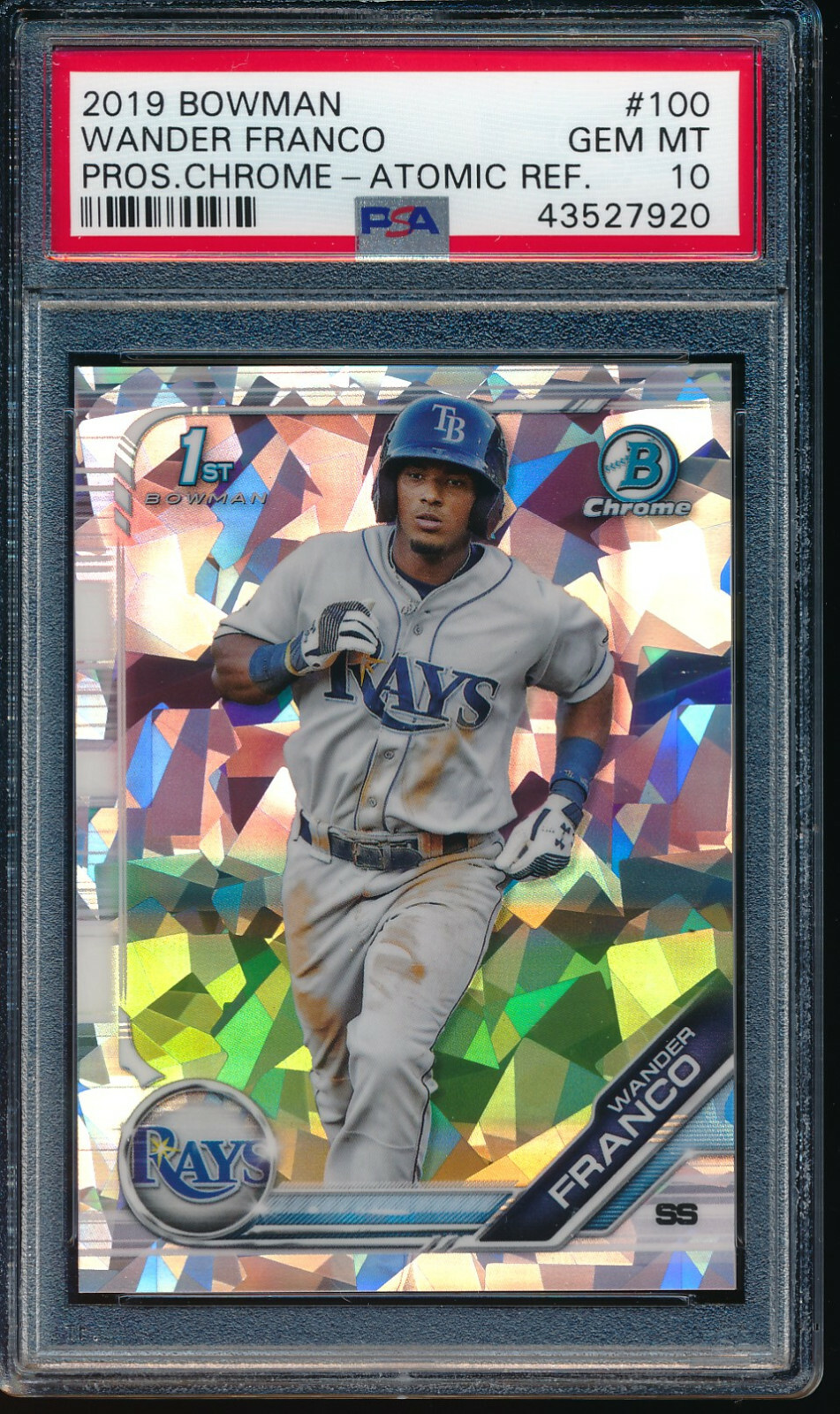 その他 2019 Bowman's Best Atomic Wander Franco PSA 10 WANDER FRANCO 2019 Bowman's Best DIE CUT ATOMIC