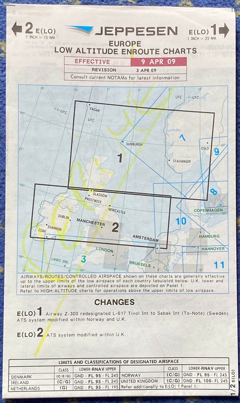Carte Ifr Jeppesen Europe 1/2 (Lo)
