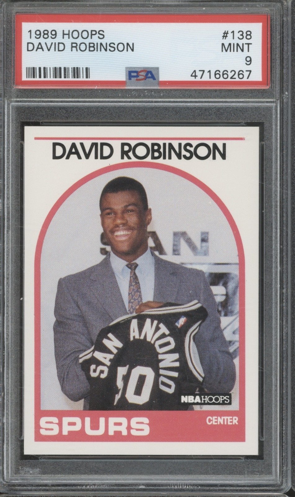 1989 Hoops Basketball #138 David Robinson Mint PSA 9