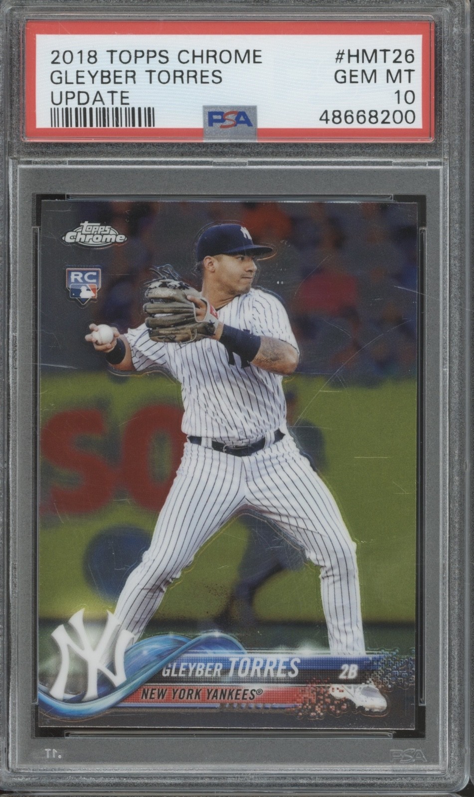 2018 Topps Chrome Update Gleyber Torres RC Rookie Gem Mint PSA 10