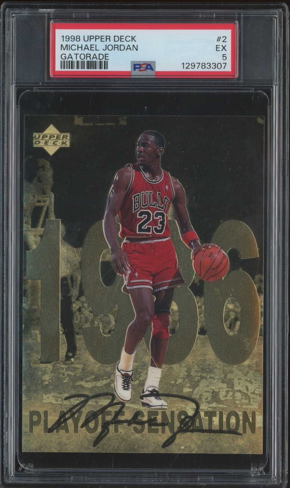 1998 Upper Deck Gatorade #2 Michael Jordan EX PSA 5