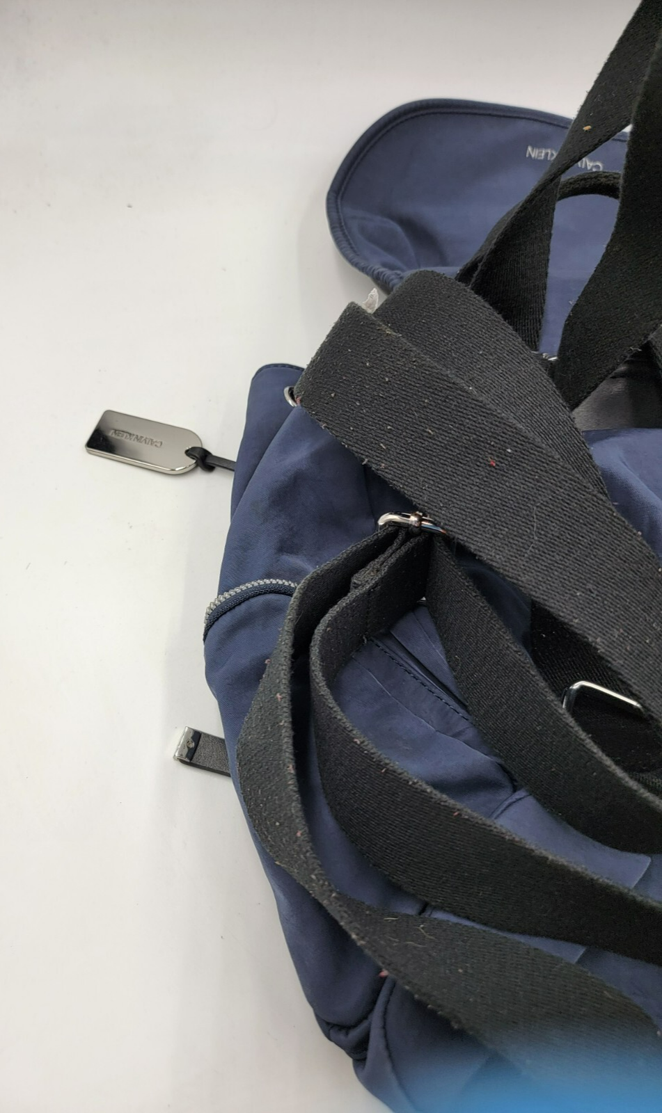 Calvin Klein Kimberly Nylon Backpack Women's One Size Navy Flap Closure - Picture 11 of 15