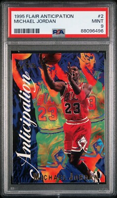 Michael Jordan 1995-96 Flair #2 Anticipation Insert PSA 9 Bulls