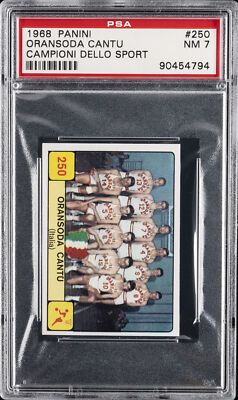 1968 PANINI CAMPIONI DELLO SPORT #250 ORANSODA CANTU PSA 7